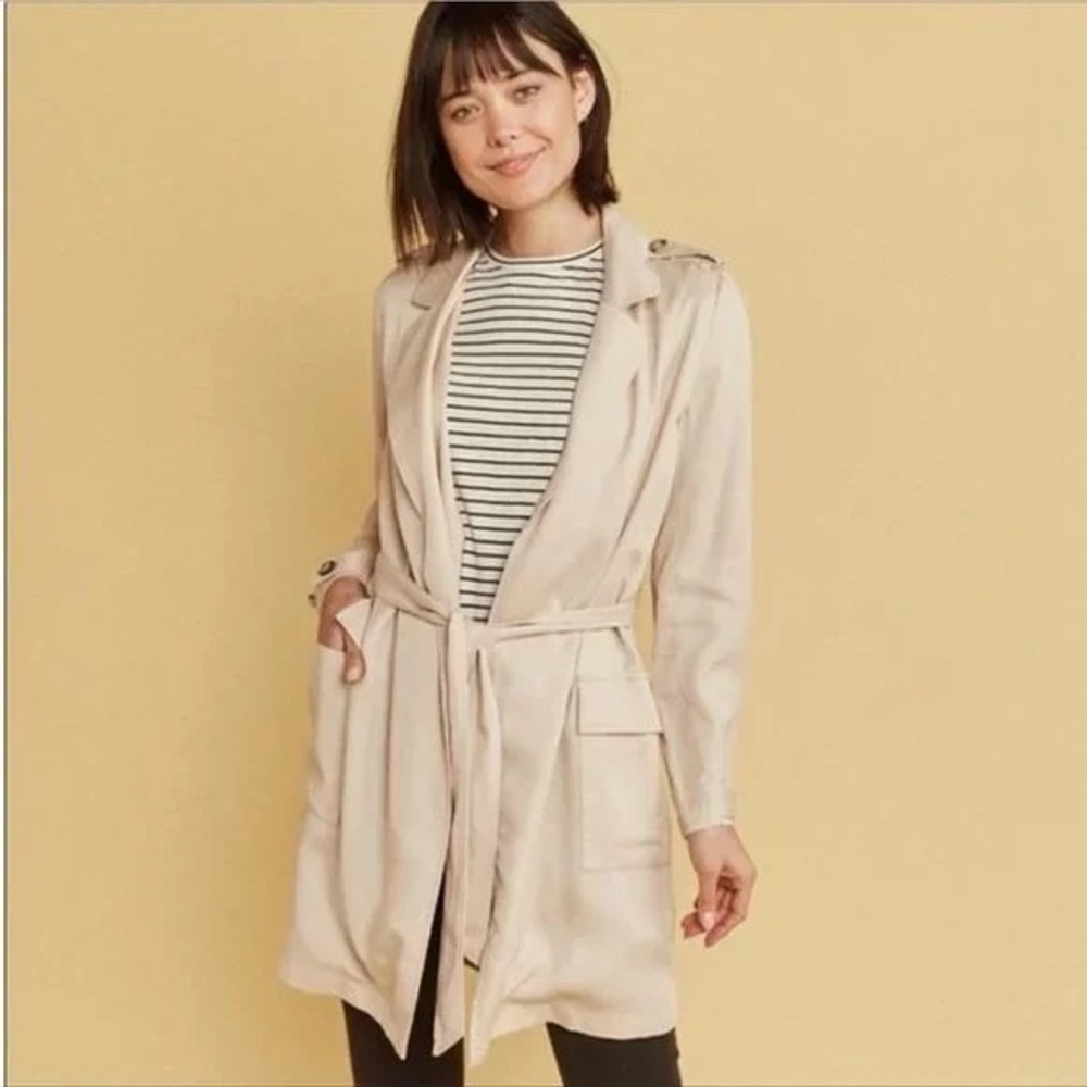 Marine layer trench coat
